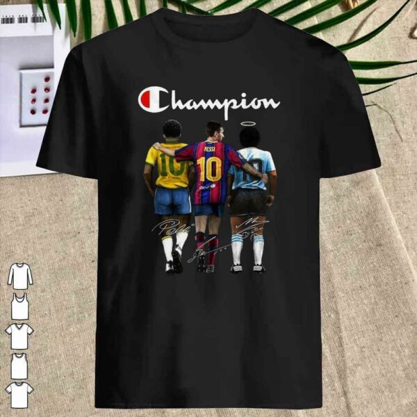 Awesome Champion Messi Pelle Diago Maradona Signature Legend Memories shirt