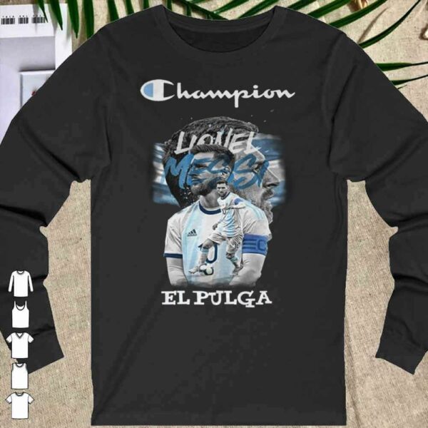Hot Messi El Pulga Champion Copa America 2021 Shirt