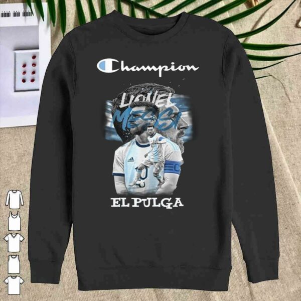 Hot Messi El Pulga Champion Copa America 2021 Shirt