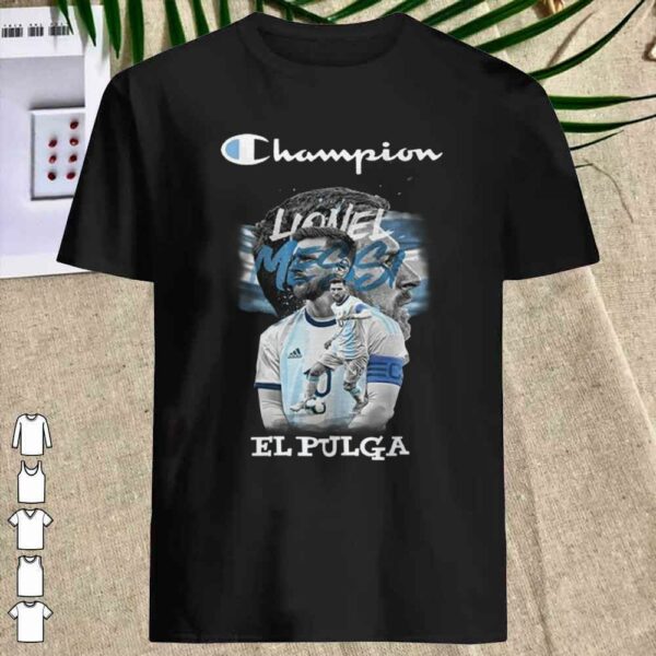 Hot Messi El Pulga Champion Copa America 2021 Shirt