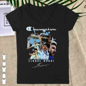 Hot The Champion M10 Lionel Messi Copa America 2021 Signatures Shirt 5
