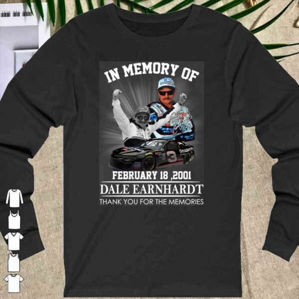 Official In Memory Of February 18 2021 Dale Earnhardt Thank You For The Memories Shirt