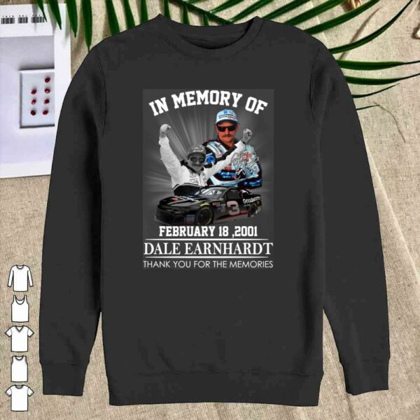 Official In Memory Of February 18 2021 Dale Earnhardt Thank You For The Memories Shirt