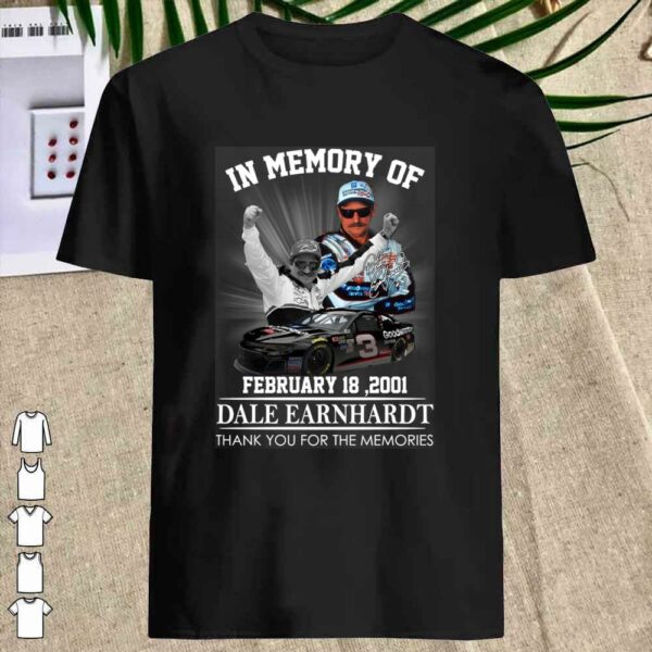Official In Memory Of February 18 2021 Dale Earnhardt Thank You For The Memories Shirt