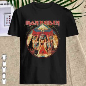 Official Iron Maiden - Powerslave Lightning Circle Shirt 3