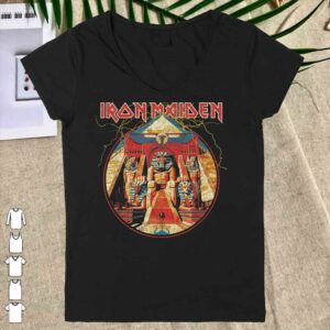 Official Iron Maiden - Powerslave Lightning Circle Shirt 5