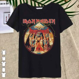 Official Iron Maiden - Powerslave Lightning Circle Shirt 6