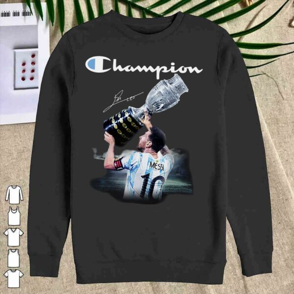 Messi lifts cupps to win Copa America 2021 soccer championship Shirt