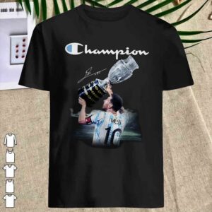 Messi lifts cupps to win Copa America 2021 soccer championship Shirt 3