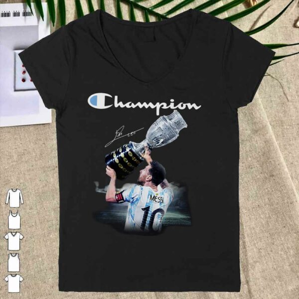Messi lifts cupps to win Copa America 2021 soccer championship Shirt