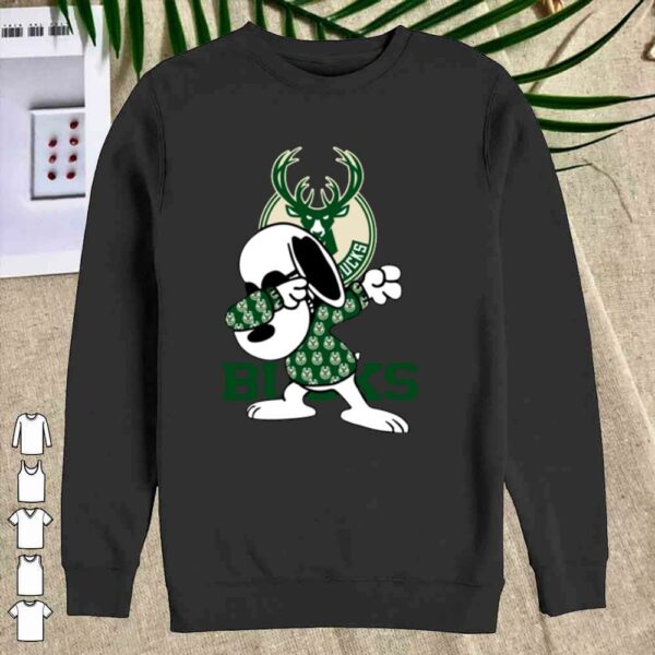 Official Snoopy Dabbing Milwaukee Bucks Champion 2021 Shirt