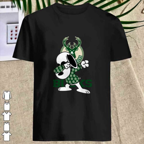 Official Snoopy Dabbing Milwaukee Bucks Champion 2021 Shirt