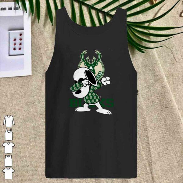 Official Snoopy Dabbing Milwaukee Bucks Champion 2021 Shirt