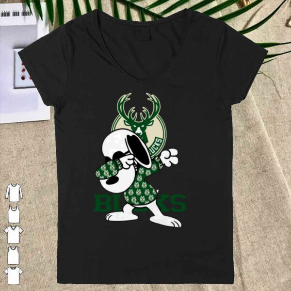 Official Snoopy Dabbing Milwaukee Bucks Champion 2021 Shirt