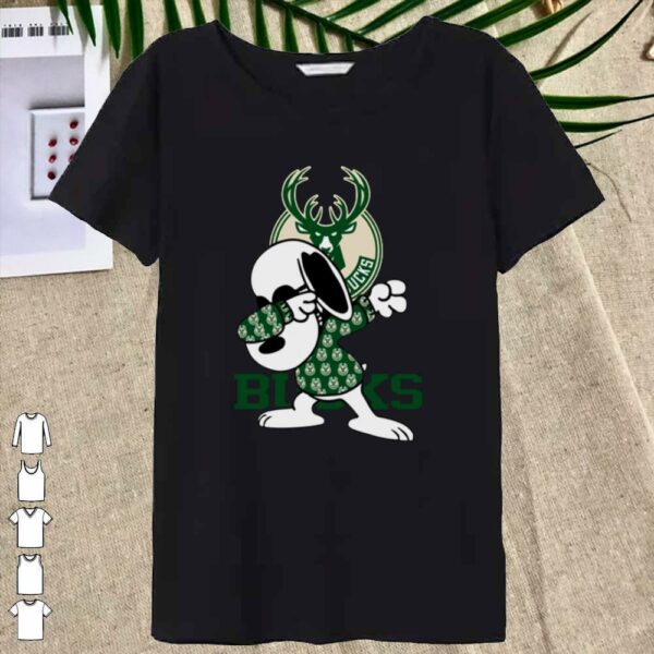 Official Snoopy Dabbing Milwaukee Bucks Champion 2021 Shirt