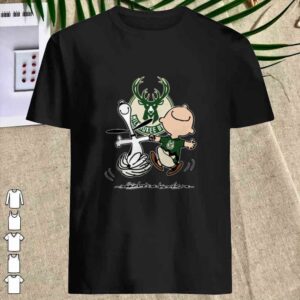 Official Snoopy and Charlie Brown Milwauke Buck Shirt 3