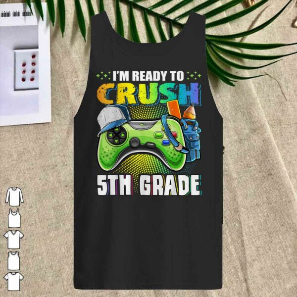 Vintage I'm Ready to Crush 5th Grade Back to School Video Game Boys Shirt