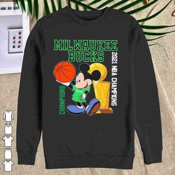 Official official 2021 nba champions milwaukee bucks disney shirt