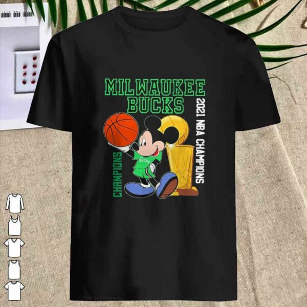 Official official 2021 nba champions milwaukee bucks disney shirt