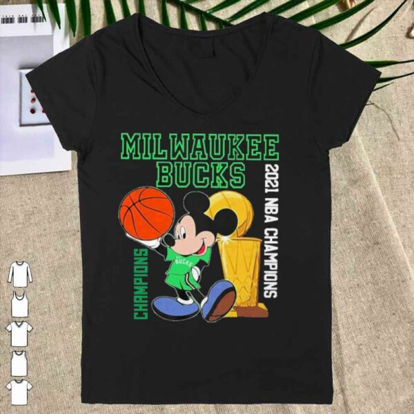 Official official 2021 nba champions milwaukee bucks disney shirt