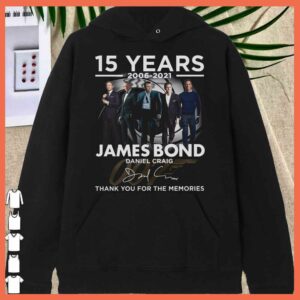 15 Years James Bond Daniel Craig 007 Signature Thank you for the Memories Shirt