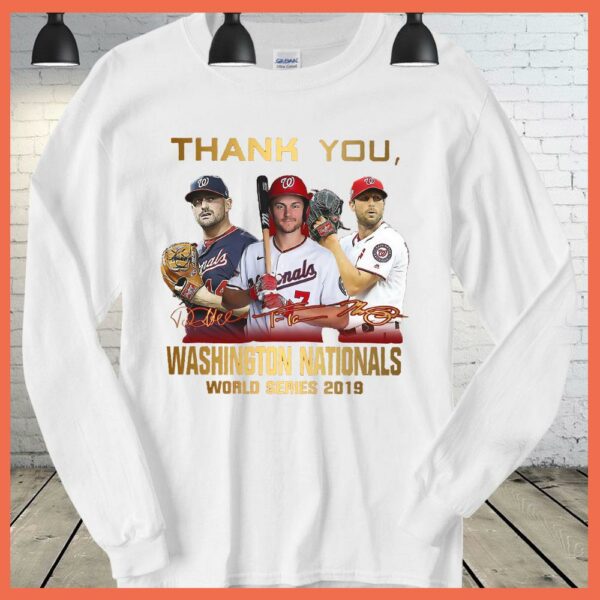 31 Max Scherzer Washington Nationals 2015-2021 Thank You For The Memories Signature Shirt