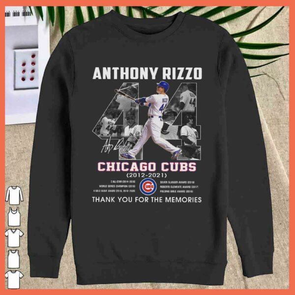 Anthony Rizzo Chicago Cubs 2012 2021 Signature Thank You For The Memories Shirt, Anthony Rizzo Shirt