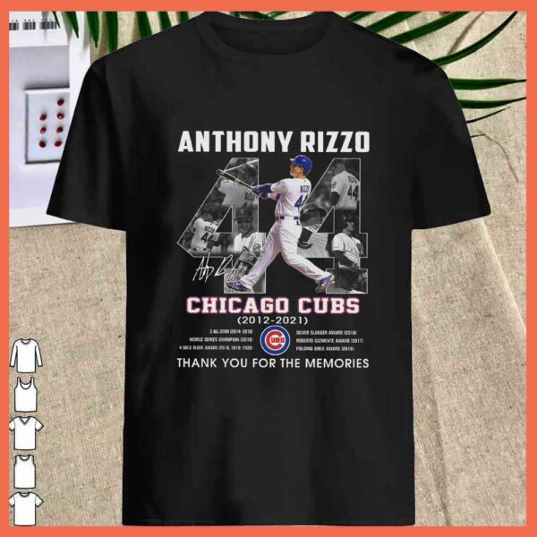 Anthony Rizzo Chicago Cubs 2012 2021 Signature Thank You For The Memories Shirt, Anthony Rizzo Shirt