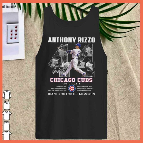 Anthony Rizzo Chicago Cubs 2012 2021 Signature Thank You For The Memories Shirt, Anthony Rizzo Shirt
