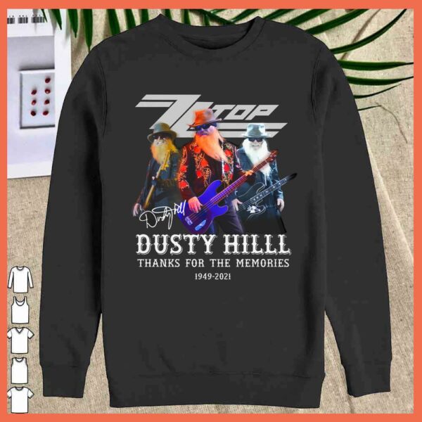 Awesome RIP Dusty Hill Shirt, Dusty Hill Signature Shirt, Dusty Hill 1949 - 2021 Thank you For memories Shirt
