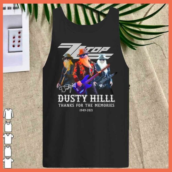 Awesome RIP Dusty Hill Shirt, Dusty Hill Signature Shirt, Dusty Hill 1949 - 2021 Thank you For memories Shirt