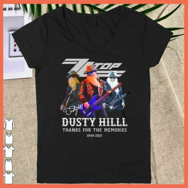 Awesome RIP Dusty Hill Shirt, Dusty Hill Signature Shirt, Dusty Hill 1949 - 2021 Thank you For memories Shirt