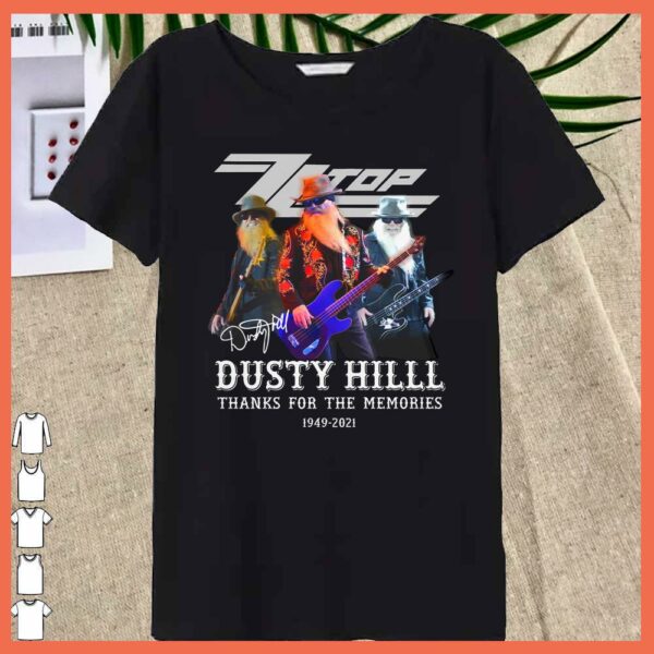 Awesome RIP Dusty Hill Shirt, Dusty Hill Signature Shirt, Dusty Hill 1949 - 2021 Thank you For memories Shirt