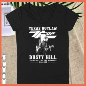 Awesome Texas OutLaw Dusty Hill 1949 2021 Signature thank you for the Memories Shirt 5
