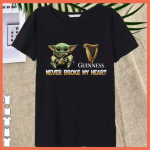 Best Baby Yoda Hug Guinness est 1759 Never Broke My Heart Shirt 3
