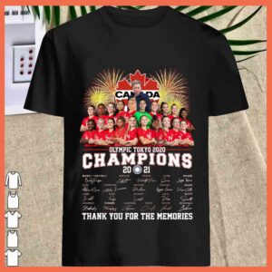 Best Canada Champions 2021 Olymoic Tokyo 2020 Signature thank you for the memories Shirt 1