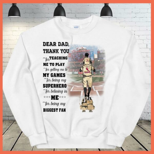 Best Candinas Dear Dad Thank You For Teaching Me To Play Baseball Shirt