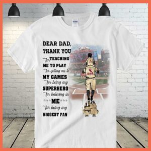 Best Candinas Dear Dad Thank You For Teaching Me To Play Baseball Shirt 2