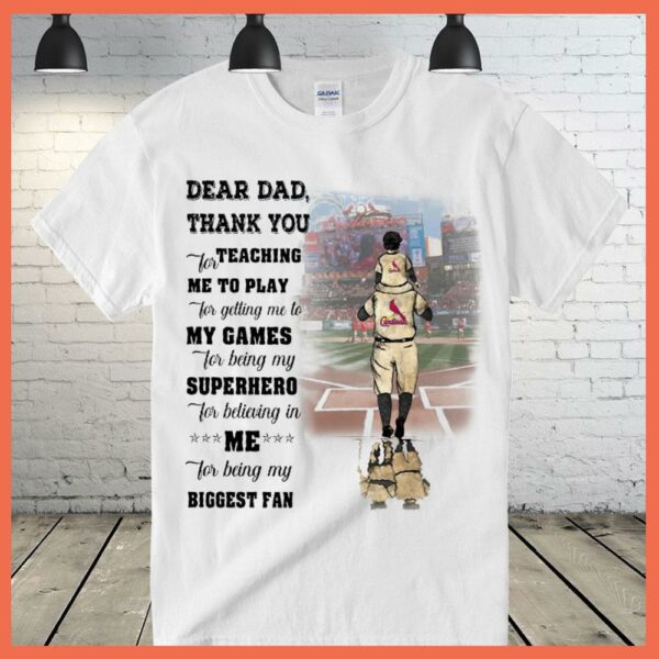 Best Candinas Dear Dad Thank You For Teaching Me To Play Baseball Shirt