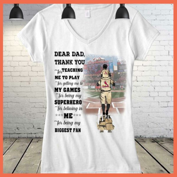 Best Candinas Dear Dad Thank You For Teaching Me To Play Baseball Shirt