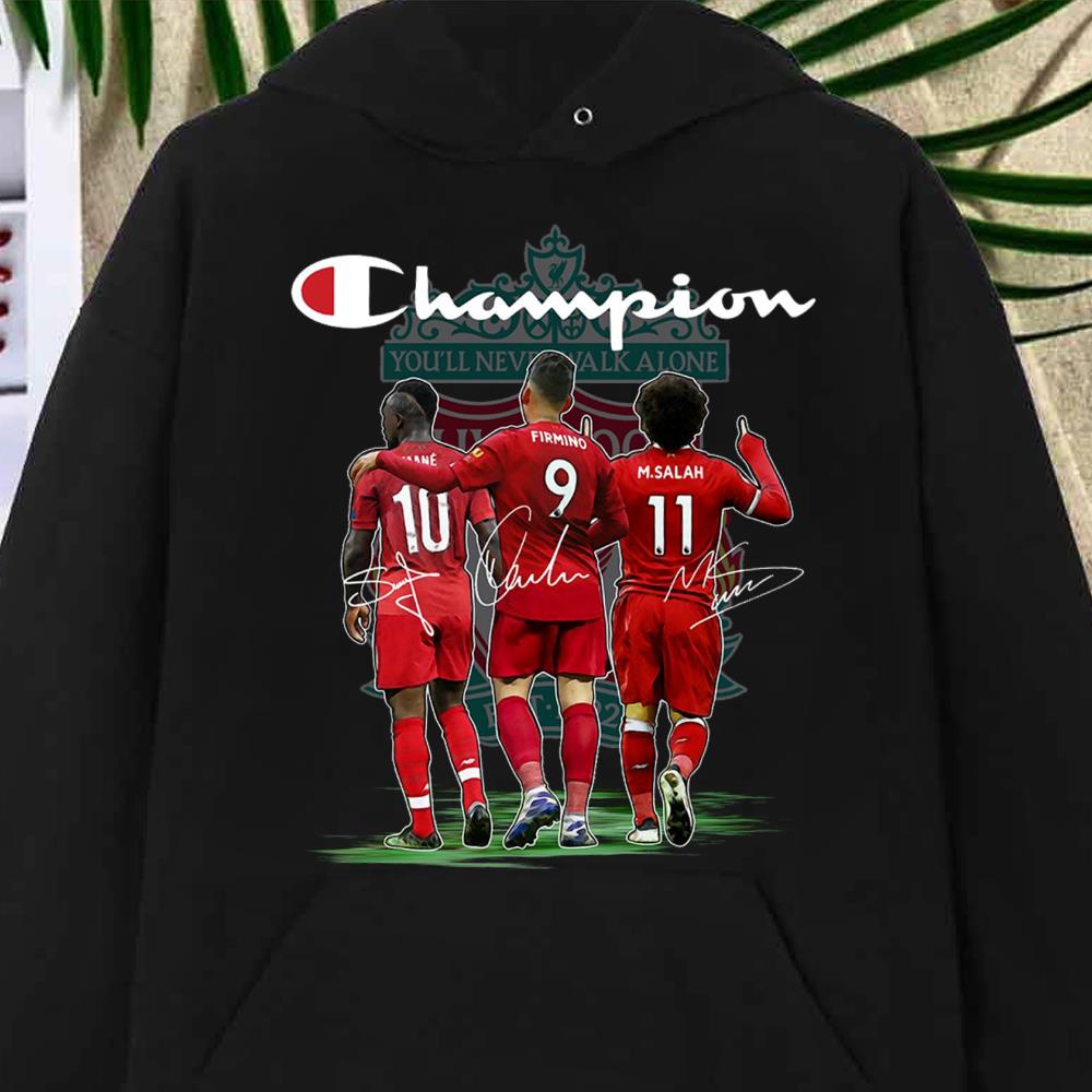 Best Champion attack trio Liverpool Salah Firmino Mané Shirt 1 - Best Champion attack trio Liverpool Salah Firmino Mané Shirt