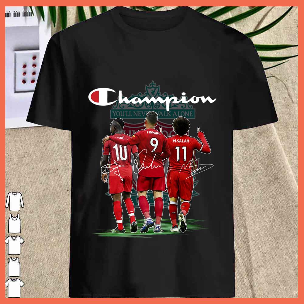 Best Champion attack trio Liverpool Salah Firmino Mané Shirt 2 - Best Champion attack trio Liverpool Salah Firmino Mané Shirt