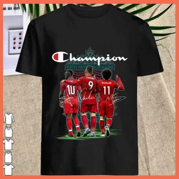 Best Champion attack trio Liverpool Salah Firmino Mané Shirt