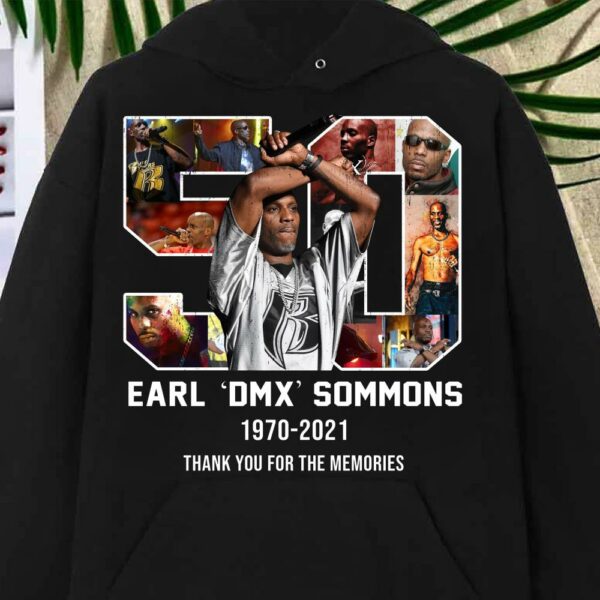 Best Earl DMX Sommons 50 years 1970 2021 Thank You For The memories shirt