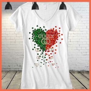 Best Gucci Green Heart Red Heart shirt, Gucci logo shirt 3