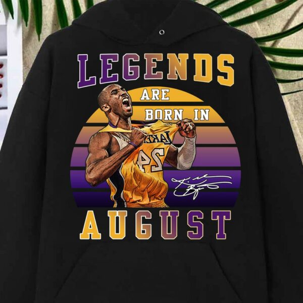 Best Laker Legends are Born In August shirt, Kobe Bryant Signature shirt