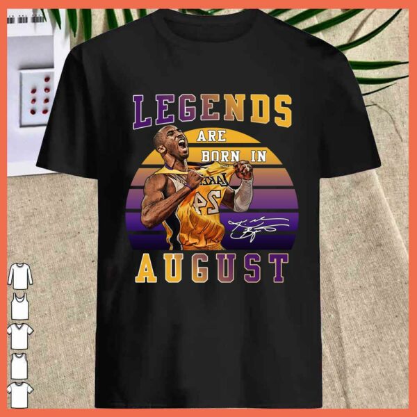 Best Laker Legends are Born In August shirt, Kobe Bryant Signature shirt