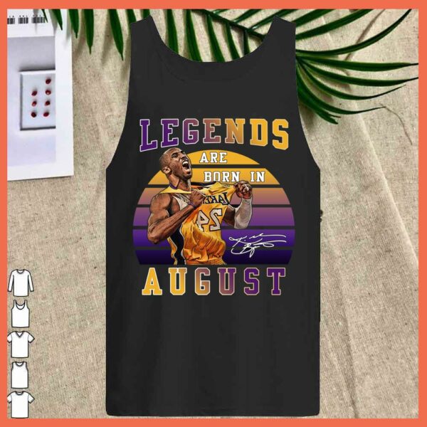 Best Laker Legends are Born In August shirt, Kobe Bryant Signature shirt