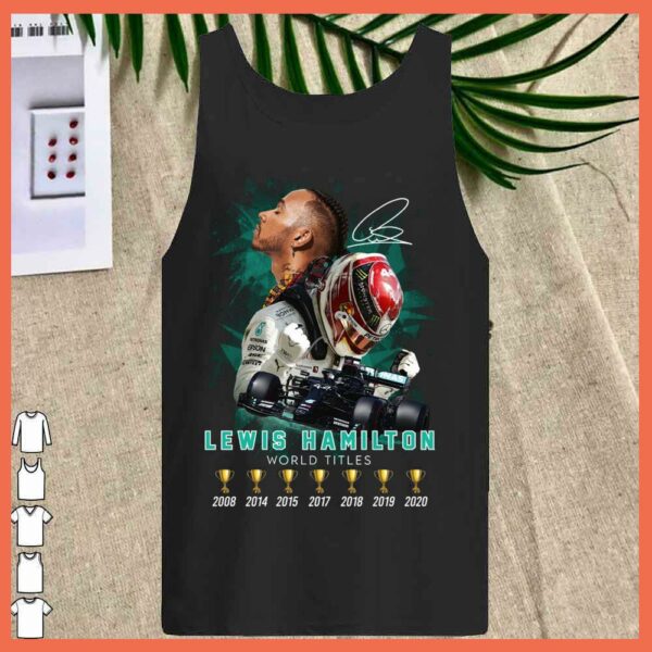 Best Lewis Hamilton World Titles Champion Cup 2008 to 2020 Shirt