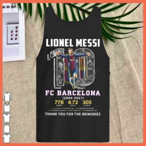 Best Lionel Messi 10 FC Barcalona 2004 2021 thank you for the memories shirt 2
